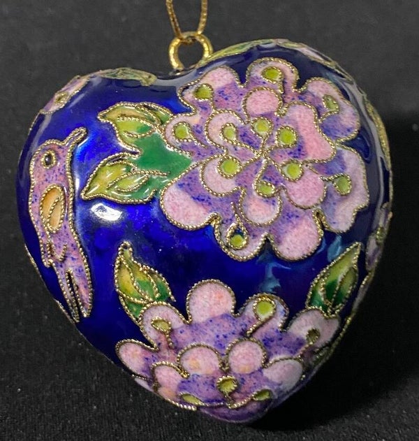 Cloisonné Enamel Heart