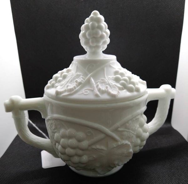 Duncan Miller Vintage Milk Glass Sugar Bowl