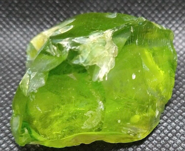 Raw peridot crystal specimen from Supat Valley, Pakistan
