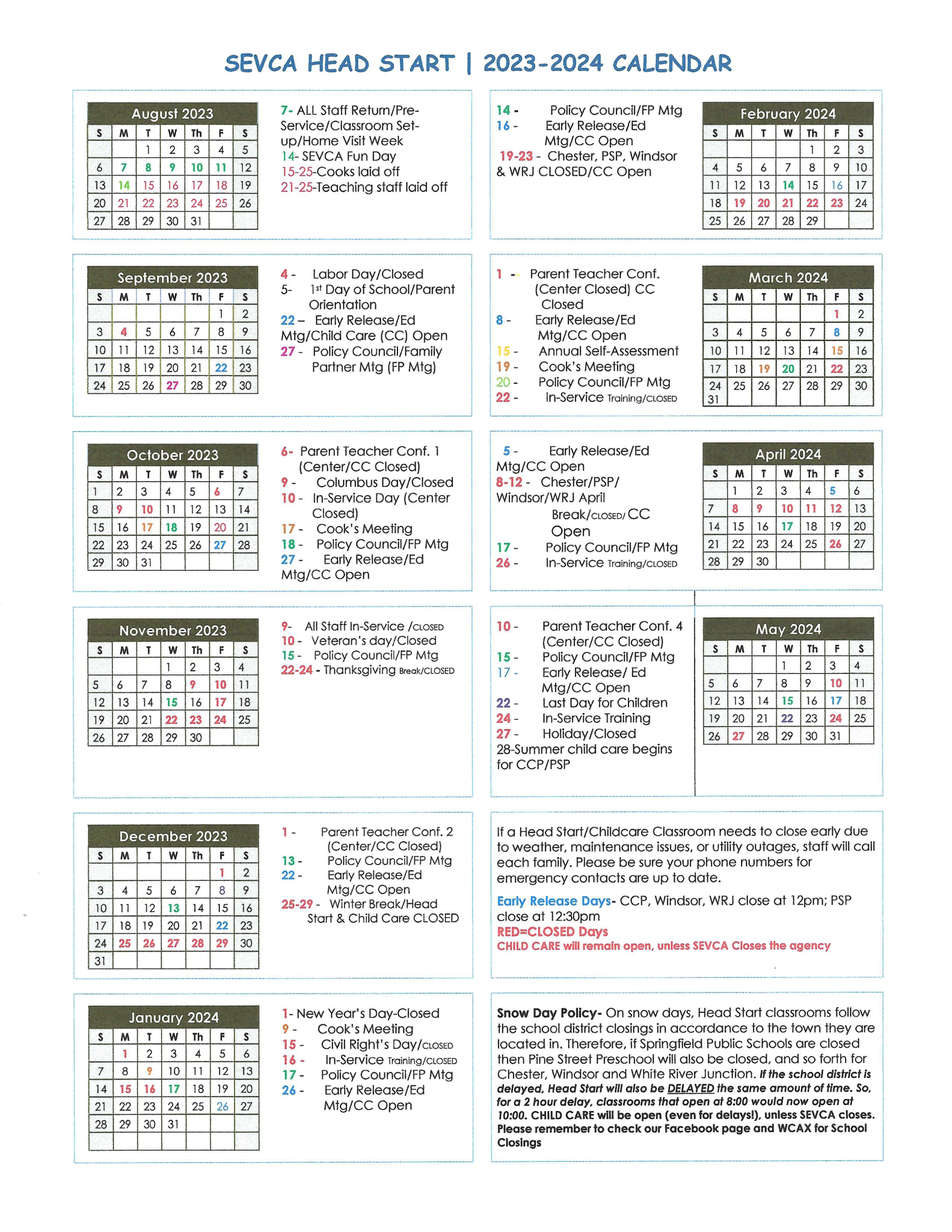 Enrolled Families | SEVCA Head Start