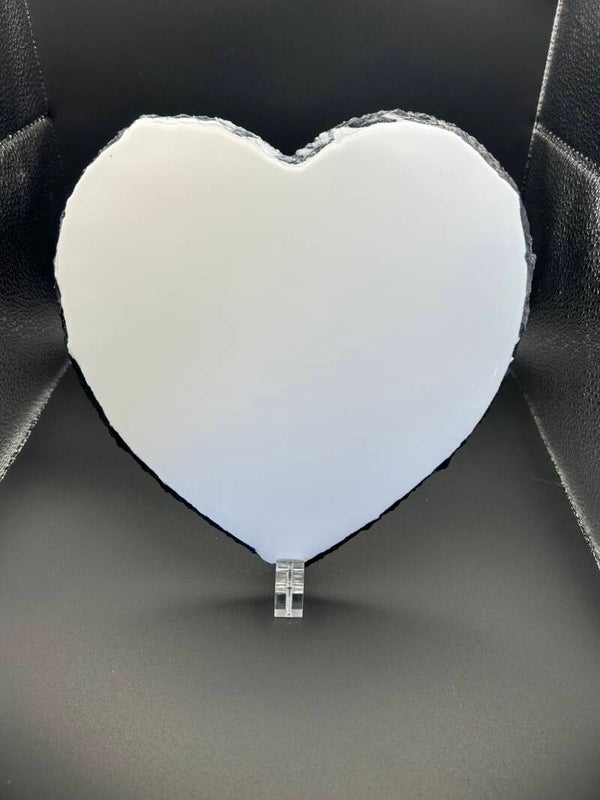 Heart photo slate small