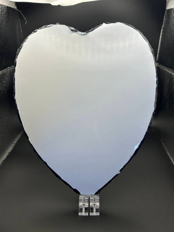 Heart rock photo slate large