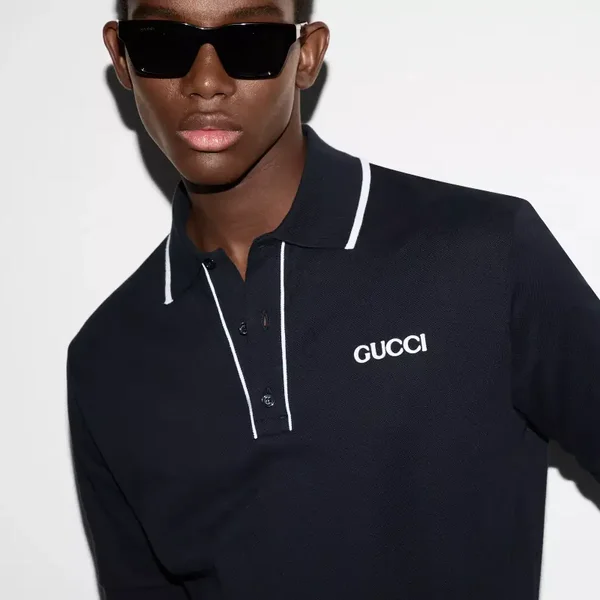 Gucci Cotton Polo Shirt with Iconic Monogram