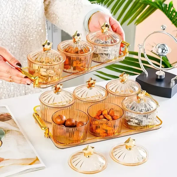 Acrylic Dried Fruit and Snack Bowl with Lid