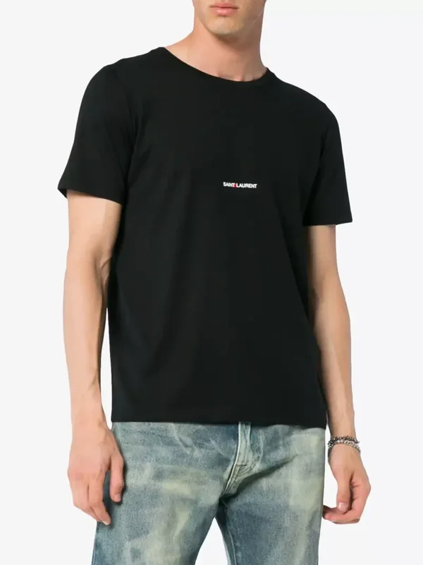 Saint Laurent Cotton T-Shirt with Iconic Monogram