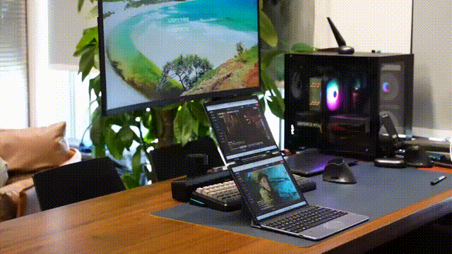 Helix Duo | Dual Touchscreen 2-in-1 Yoga Laptop - 10,5" + 10,5" Schermen | Intel N95 | Win 11