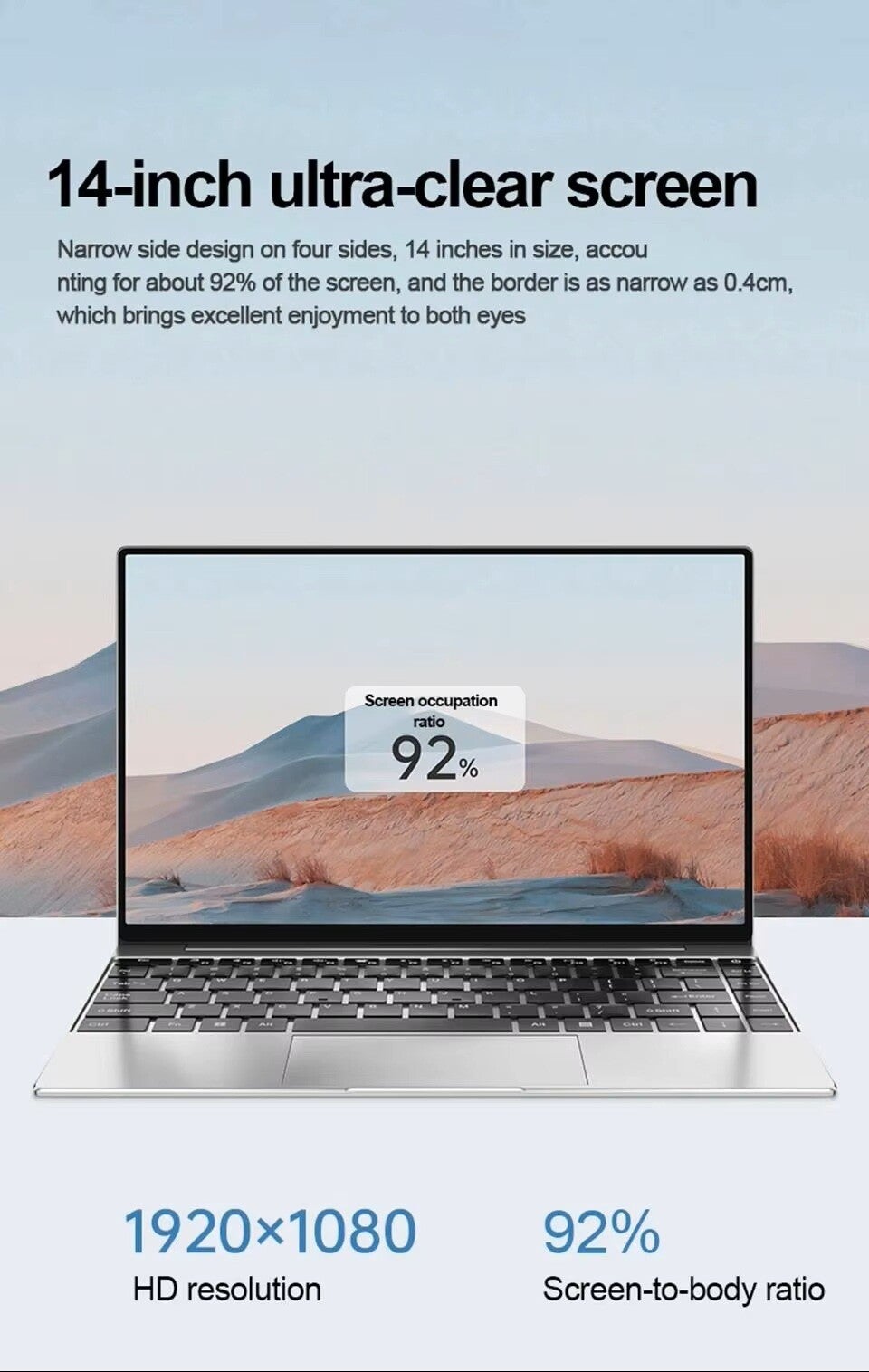 2026 Gaming Laptop - Intel Core i9 | 16GB RAM | 1TB SSD | 14,1" FHD IPS | Wi-Fi 6