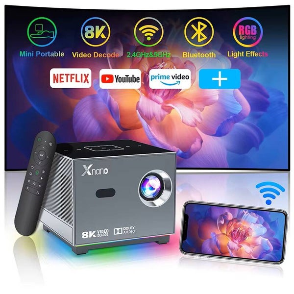 Xnano Mini Draagbare Projector 4K Full HD 1080P Native X3 FHD Beam 8K Video Android Projector film Home Theater Geluidssysteem