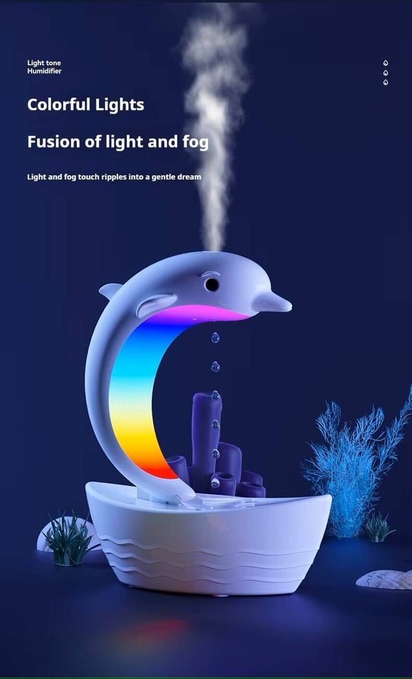 "Dolphin  of een schelp" Anti-Gravity Waterdruppel Luchtbevochtiger & Bluetooth Speaker Een hypnotiserende 2-in-1 combinatie van futuristische design, zuivere lucht en kristalhelder geluid! 🌊🔊