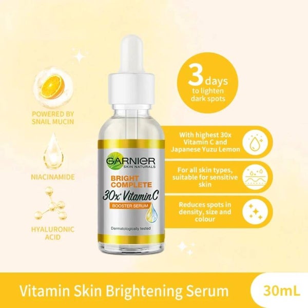 Garnier Bright Complete – Vitamine C + Niacinamide Booster Serum (30ml)