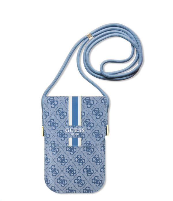 Guess Universal Wallet tas 4G Stripes - Blauw
