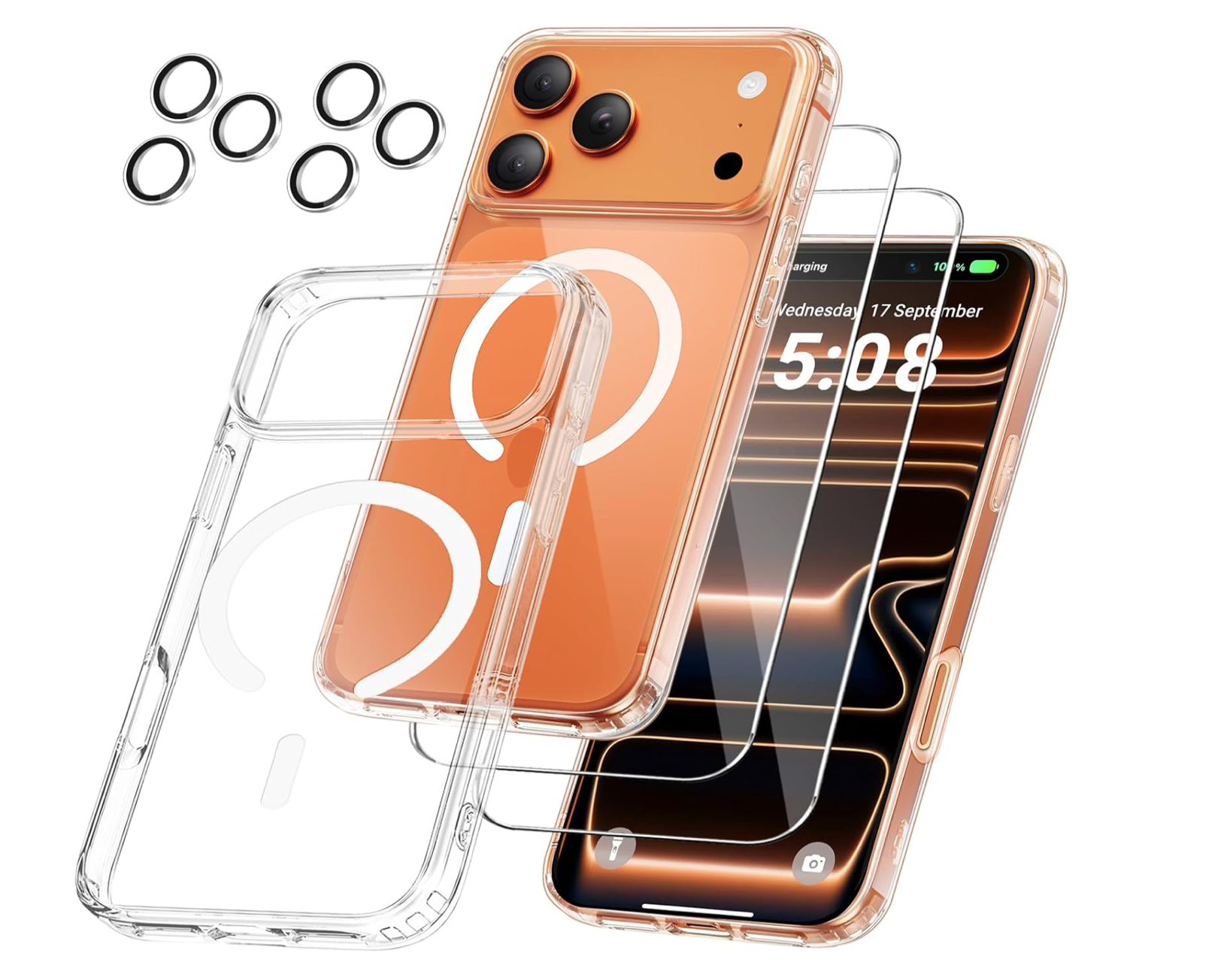 Magnetic Case ,  screen protecter and  camera lens for iPhones