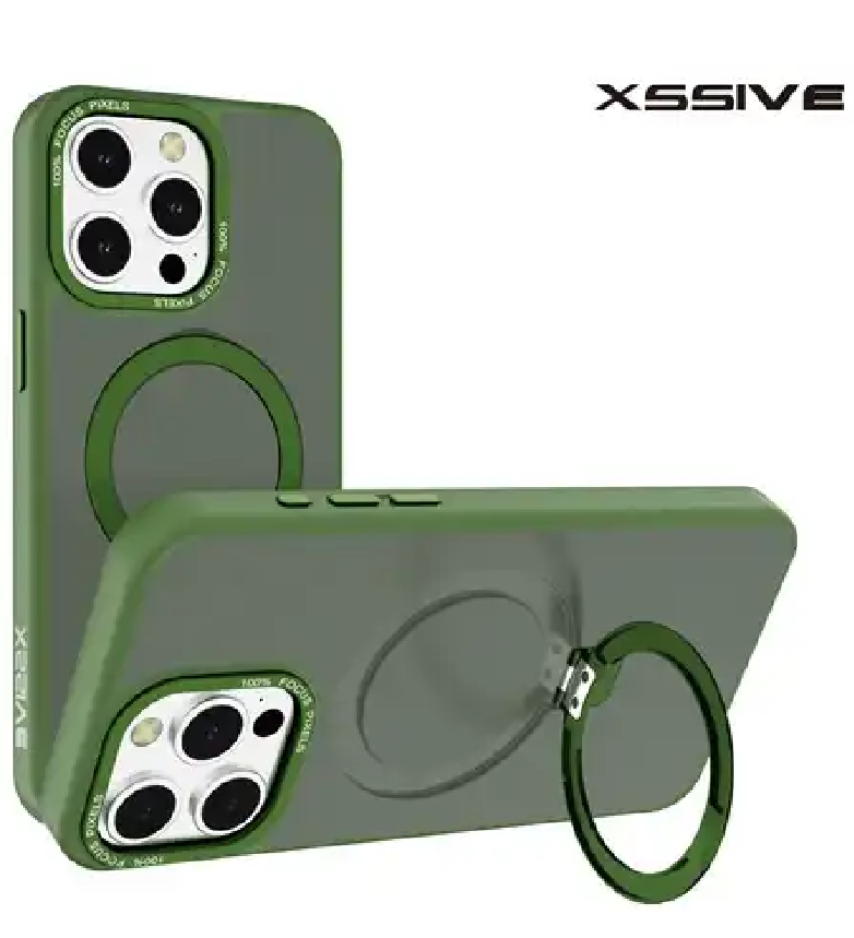 Xssive Back Case for Magsafe Round Stand iPhone - Green