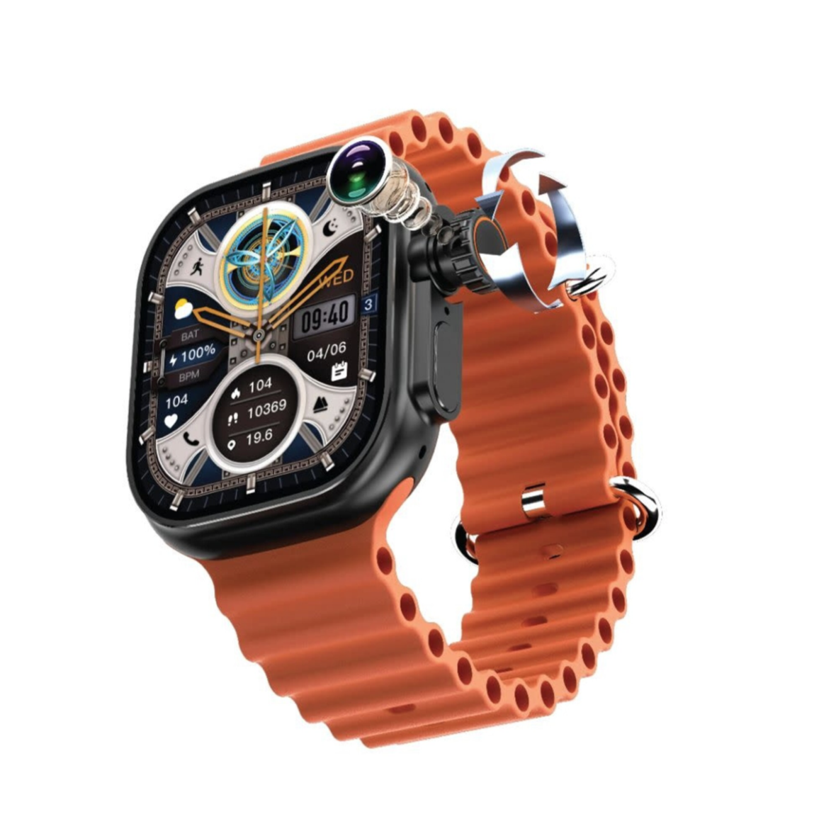 Green Lion 4G Ultra Smart Watch - Black