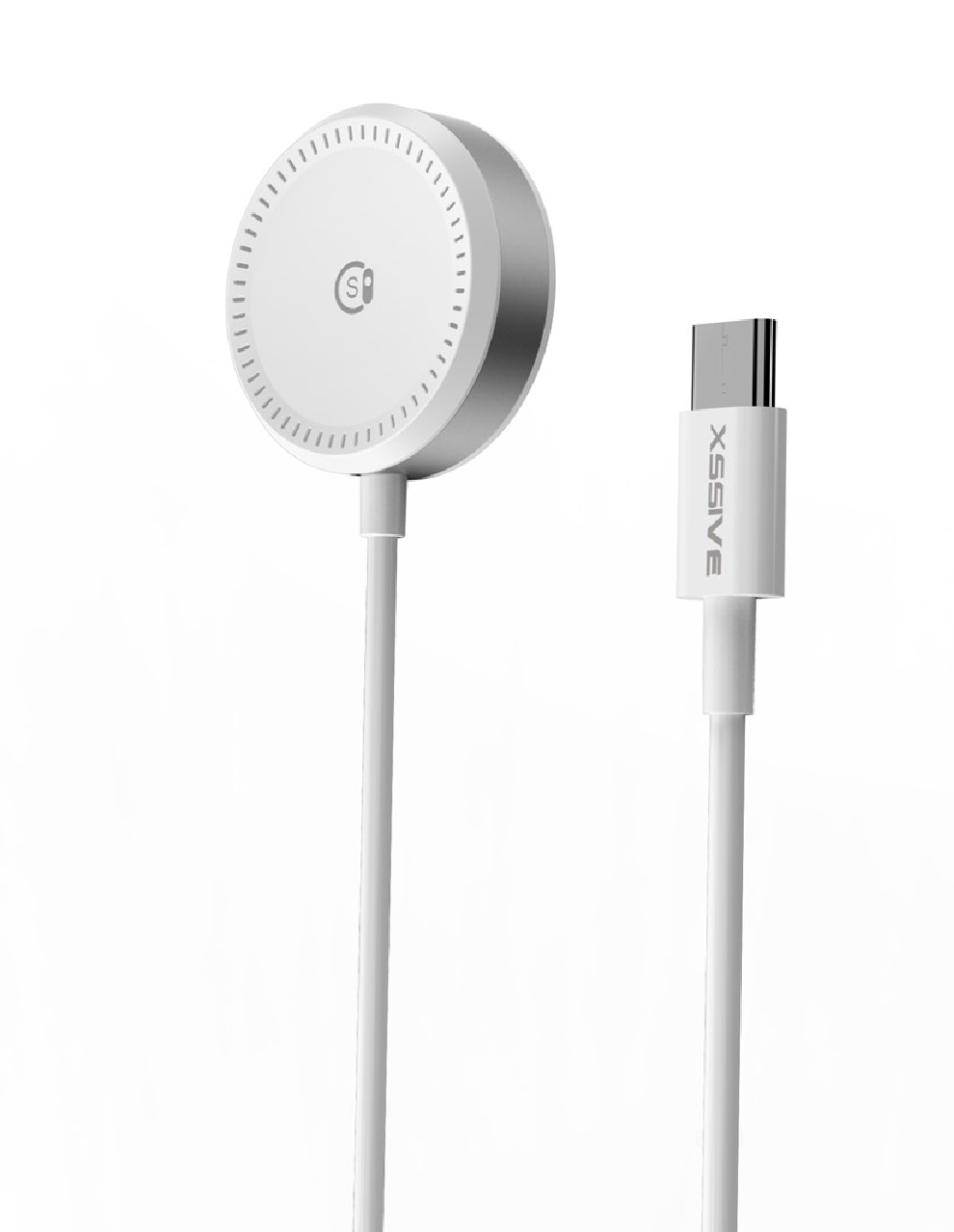 Xssive Magnetic Charging Cable for iWatch & Samsung Watch XSS-WATCH4W 2IN1 - White