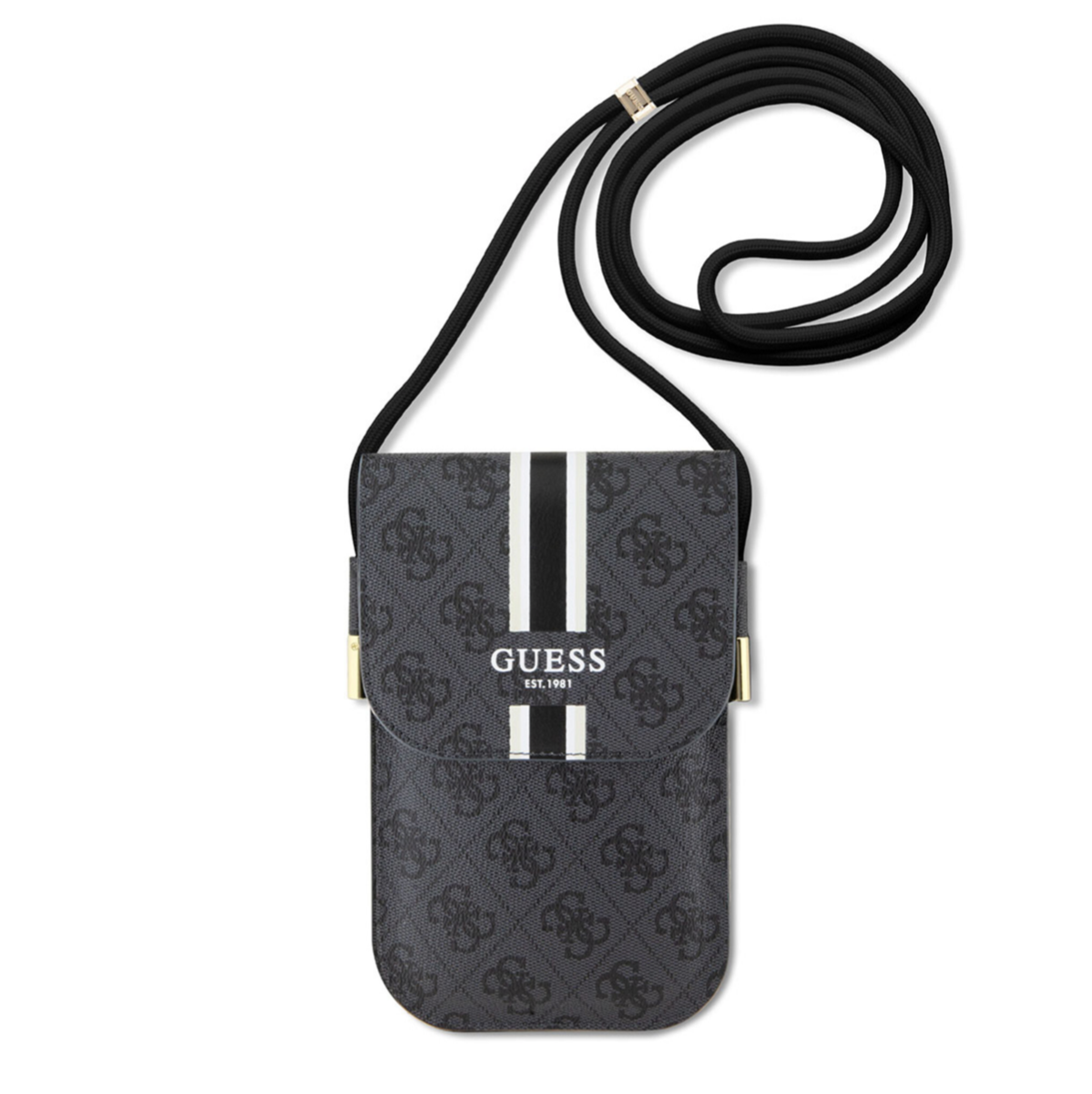 Guess PU Leather Phone bag - Wallet bag - 4G Stripes - Black