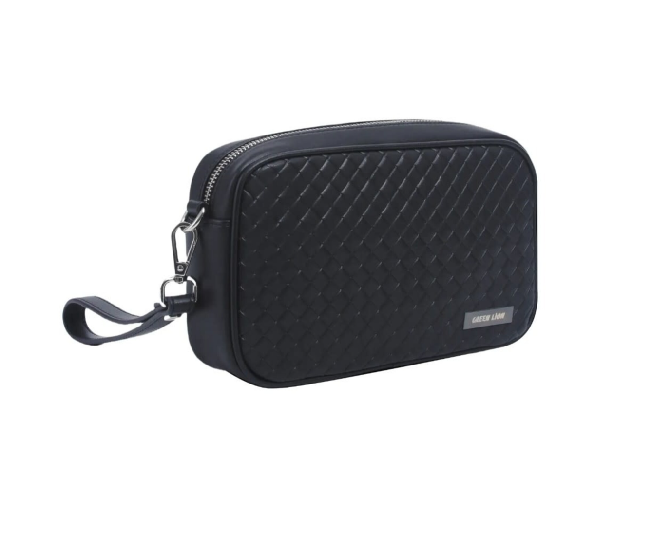 Green Lion Verso Clutch Bag - PU Leather - Black