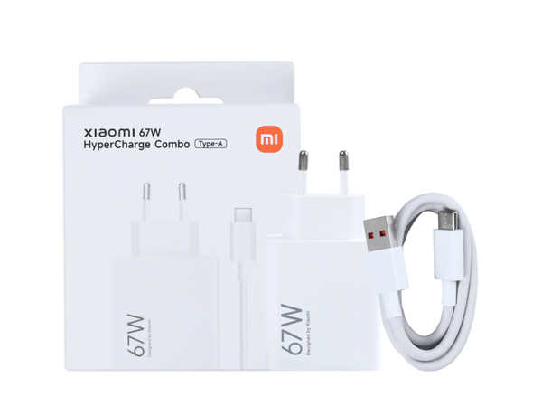 Xiaomi Hyper Charge Combo MDY-12-EH, MDY-15-ET USB-A 100cm 67W White Original Retail Box
