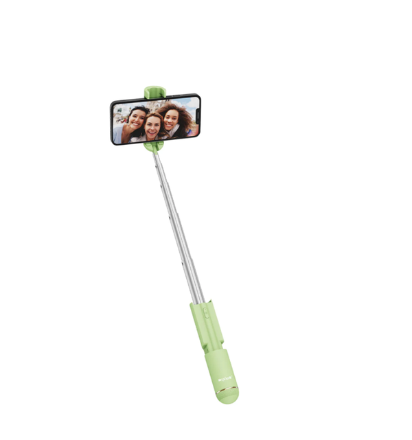 RIXUS RXSF30G MINI INTEGRATED SELFIE STICK BLUETOOTH GREEN