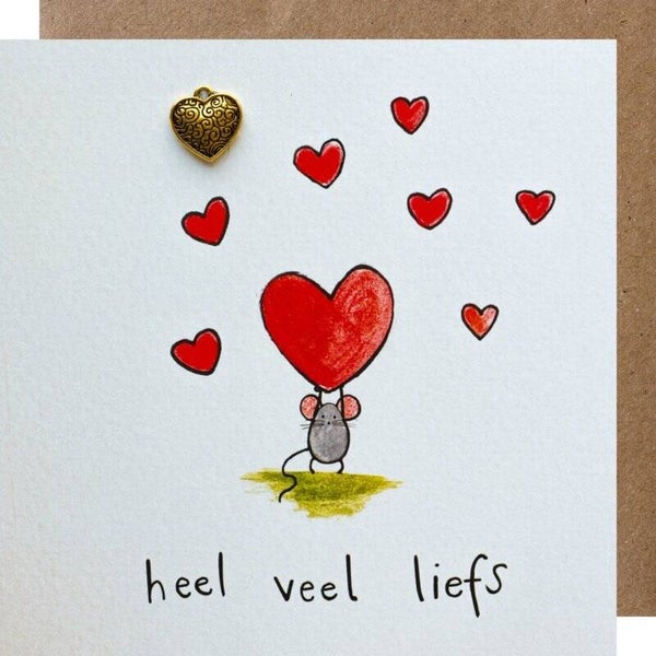 Wenskaart - kleur veel liefs!