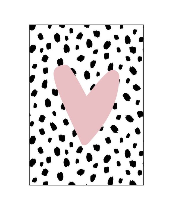 Wenskaart - Roze hartje