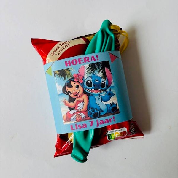 Lilo & Stitch chips wikkel traktatie (vanaf 12 stuks)