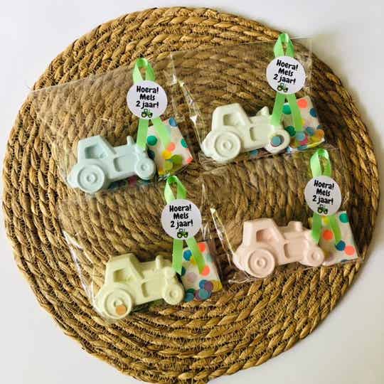 Stoepkrijt tractor traktatie