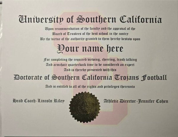 Southern California Trojans sports doctorate