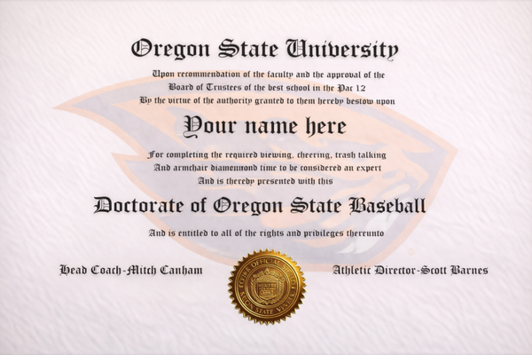 Oregon State Beavers sports doctorate