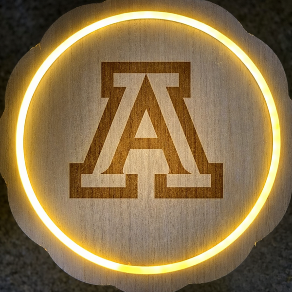Arizona Wildcat Laser engraved, LED plaque