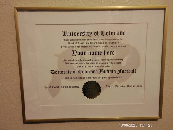 Colorado Buffaloes sports doctorate