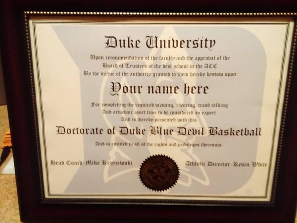 Duke sports doctorate