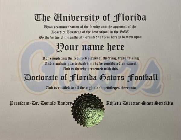 Florida Gators sports doctorate