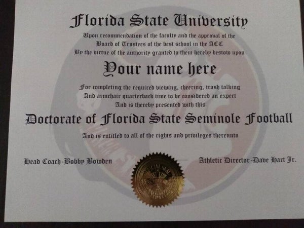FSU sports doctorate
