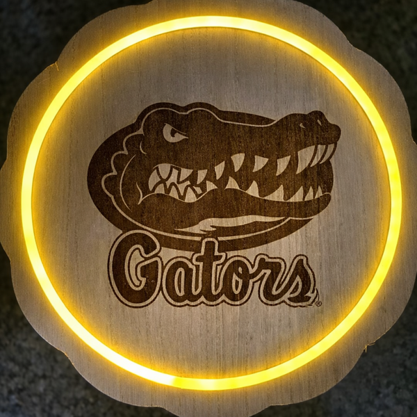 Florida Gators LED plaque. Laser engraved.