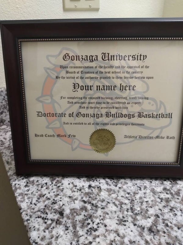 Gonzaga sports doctorate
