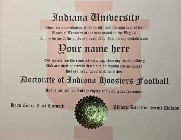 Indiana Hoosier sports doctorate