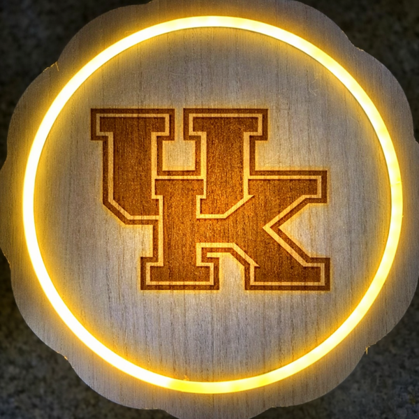 Kentucky Wildcat LED plaque. Laser engraved.