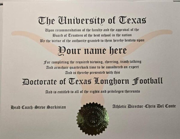 Texas Longhorns sports doctorate