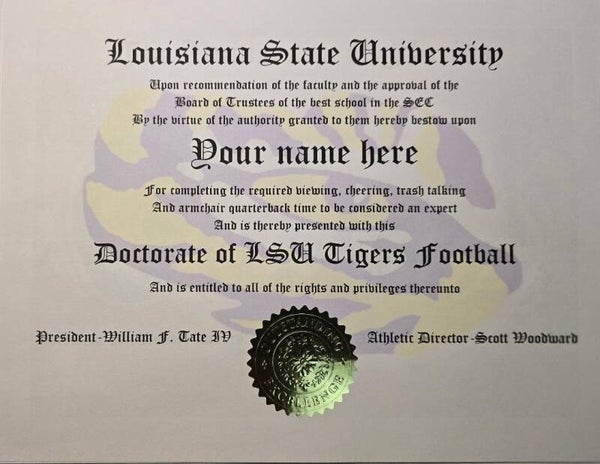 LSU Tigers sports doctorate
