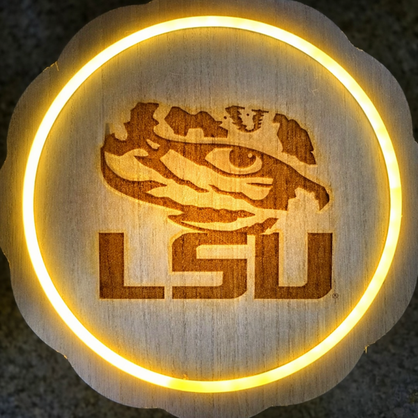 LSU Tigers, laser engraved plaque