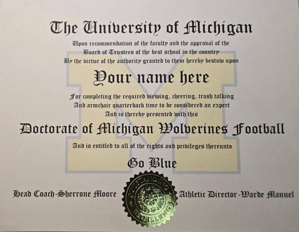 Michigan Wolverines Sports doctorate