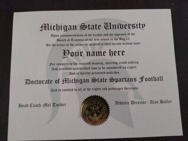 Michigan State Spartans sports doctorate