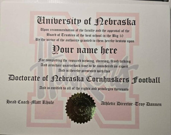 Nebraska Cornhuskers sports doctorate