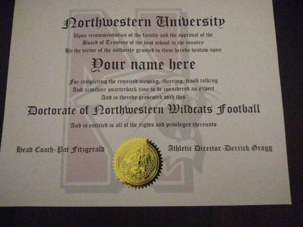 Northwestern Wildcats sports doctorate