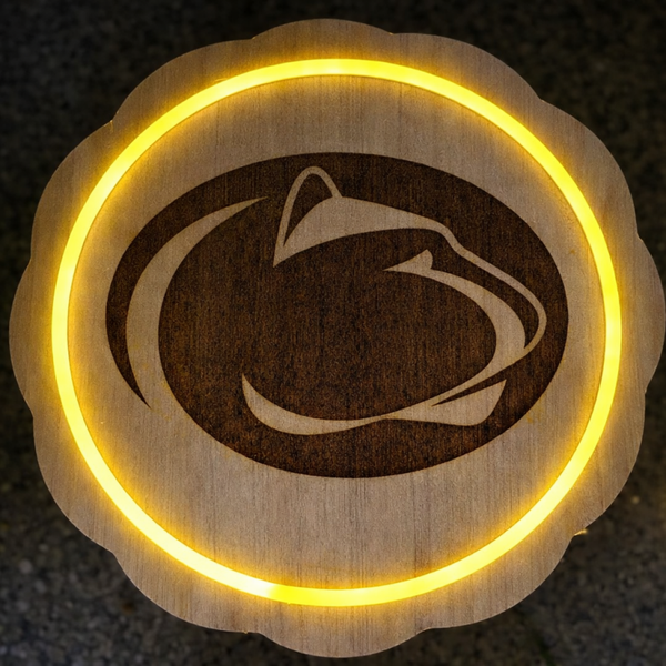 Penn State, laser engraved, LED plaque