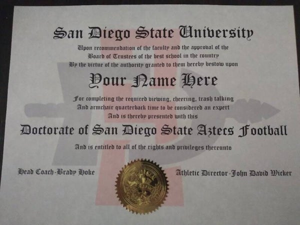 San Diego State Aztecs sports doctorate