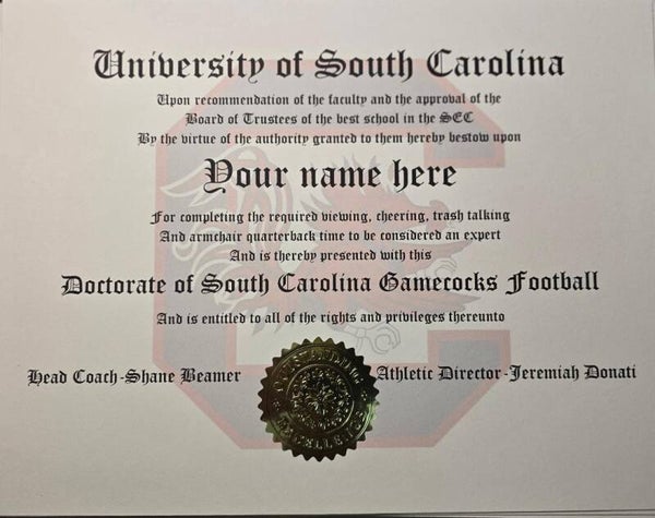 South Carolina Gamecocks sports doctorate