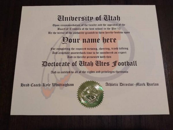 Utah Utes sports doctorate