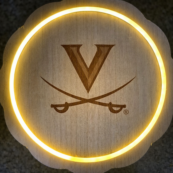 Virginia Cavalier Laser engraved, LED plaque